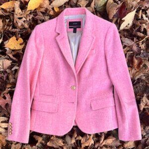 J Crew Pink Wool Schoolboy Blazer